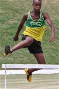 4th February 2012, Hoerskool Bergvlam Friendly Athletics meeting, Hoerskool Bergvlam vriendelike Atletiekbyeenkoms, andrew schoeman, boys u15 300m hurdles, seuns u15 300m hekkies